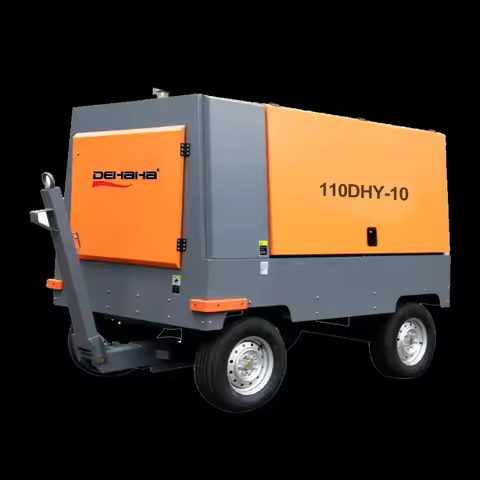 Wholesale Rotary Air Compressors 400cfm 2 Wheeled Diesel Engine Screw Air Compressor For Rock Drilli