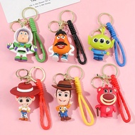 1pc Disney Toy Story Keychain, Cartoon Buzz Lightyear, Woody Keyring, Collectible Car Accessories, C
