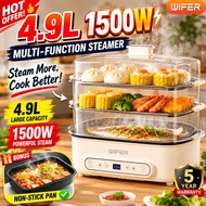 WIFER 2026 Upgraded 49L Electric Food Steamer 3-Tier Large Capacity Multi-Function Fast Cooking Food