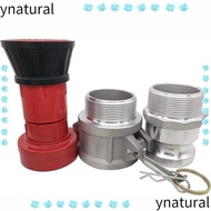YNATURAL 1 Set Industrial Fire Hose Nozzle, Red 2 inch NPSH 2" Fire Equipment, with Camlock Fitting Coupling Accessories Tools Industry, Garden