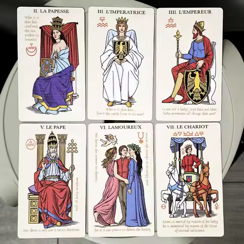 78 Pcs Tarot Cards The Alchemical Tarot of Marseille, An Interpretation of The French Tarot That Ref