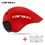 CAIRBULL Cycling Helmet Triathlon Time Trial Bike Helmet TT Road Bicycle Helmet Racing Magnetic Cycling Helmet Goggles Helmet