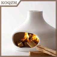 KOQZM Palo santo chủ handmade gốm sứ PALO santo Smudge bát cho Thiền Yoga chimeneas hương chủ