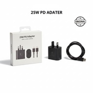 25W PD Adapter USB-C to USB-C Cable (3A) Set - PD 3.0 Wall Charger for Samsung Galaxy S24 S23 S2