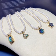 Mother's Day Zhong Chu Xi Same Style Small Pearl Necklace Abalone Mother-Oyster baby Mini Freshwater