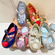 Melissa Children's Shoes 2023 New Girls Sandals Disney Princess Dance Shoes Baby Jelly Shoes Cute Beach Shoes