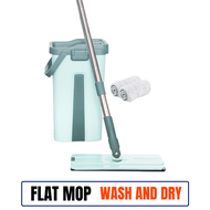 [Free 2 Refills] Ons New Extra Long  Flat Mop Floor Cleaning Fast Drying Large Mop Pad 360 Degree Mo