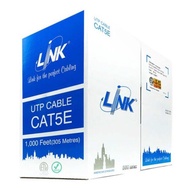 สายเเลน/สายRJ45/LINK สายแลน CAT 5E ยาว 305เมตร (ภายในอาคาร) รุ่น US-9015 สายหนาเเข็งเเรงทนทาน