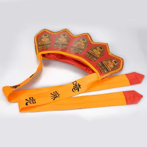 Costume Solemn Five Buddha Hat Tang Monk Mage Acting