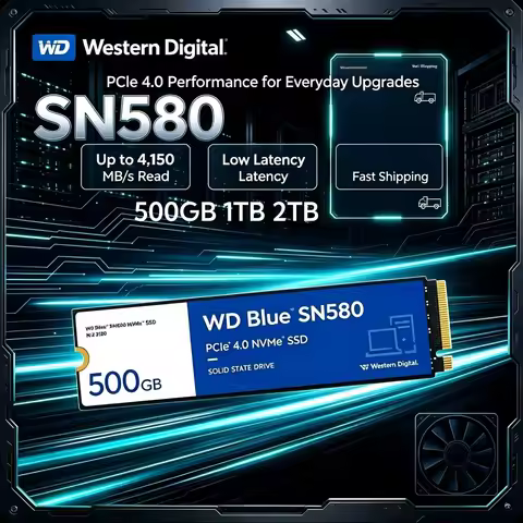 Western Digital WD Blue SN580 Hot Selling M.2 2280 Internal Solid State Drive 2400MB/s Read PCIe Gen