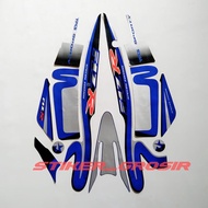 F1ZR FIZ R CALTEX EDITION MOTORCYCLE BODY STRIPING STICKER STANDARDbiru
