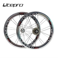 Litepro AERO 16Inch 349 V Brake 74mm 95mm External 5 Speed Wheelset For Dahon D5 Folding Bicycle Sea