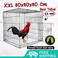 SEMPATI Sangkar Kandang Besi Kotak Kurungan Ayam Jago Laga Aduan Petarung Kurungan Ayam Galvanis Kot