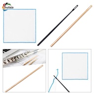 chulisia Flute Cleaning Stick Flute Cleaning Cloth Wind Instrument Tool Flute Care Tool for Saxophon