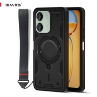 for Xiaomi Poco C65 4G Phone Case [Magnetic] Shockproof Cover with Stand & Lanyard Hole for Poco C65