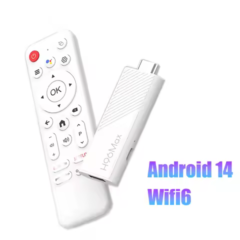 Smart TV Stick H96 MAX H313 Wifi6 Android 14 BT5.0 Quad Core Home Media Player Voice Assistant TV St