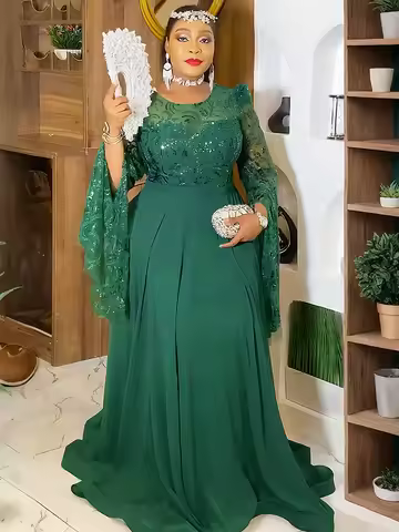 Luxury African Dresses For Women Wedding Party Night Plus Size Long Dress Elegant Ladies Birthday Cl