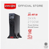 เครื่องสำรองไฟ ชนิด True Online รุ่น ZC-RTIII 3kVA/2700W : True Online UPS