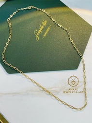 精緻新品👑！18K Gold Chain！ Length around 45.0cm, price 4780HKD  有型modern古巴鍊！單戴疊戴 nice ！ 18K金材質，長度約45.0cm可