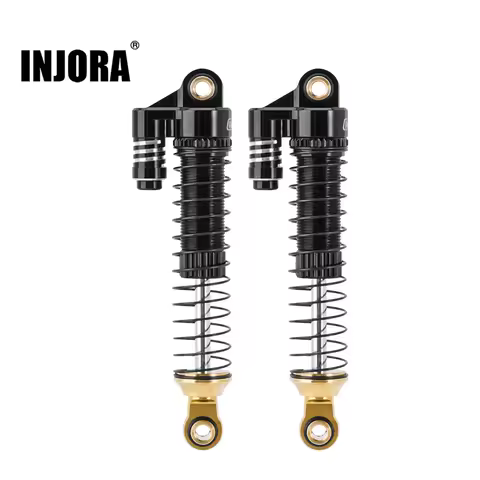 INJORA Brass & Aluminium 59MM Long Threaded Shock Absorber Oil Damper for 1/18 RC Crawler TRX4M Upgr