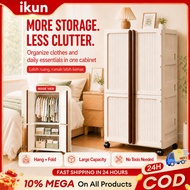 Almari Baju Plastik Kukuh 35CM/70CM Wardrobe Storage With Pulley Storage Cabinet Multipurpose Stacka