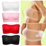 519 Sexy Hollow Breathable Mesh One-Piece Strapless Anti-Glare Bottoming Wireless Vest Cute (Angel L