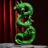 Home Decoration Solid Wood Gift Wood Carving Craft Living Room Opening Decoration Zodiac Plate Drago