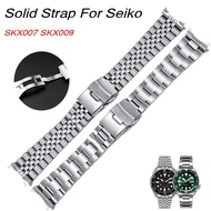 Solid Jubilee Oyster Bracelet for Seiko SKX007 SKX009 Curved End Stainless Steel Strap for Rolex Watchband 18/19/20/21/22/24mm bds