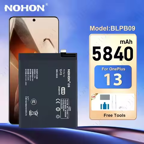 NOHON Replacement Battery for OnePlus 13 12 11 10Pro 10R 9 8 7 Pro 6 6T 7Pro 8Pro 9Pro 1+ One Plus B