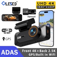 4K+2.5K 3840*2160P Dual Lens Dash Cam WiFi GPS ADAS Front Rear 2.5K DVR Video Recorder 24H Night Vis