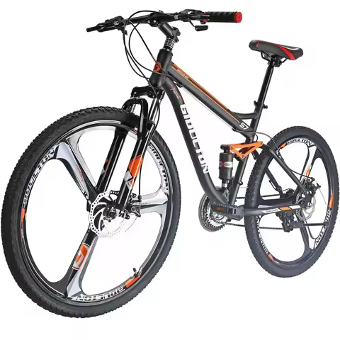 21-Speed Suspension Hardtail Mountain Bike, 27.5 Wheels for Youth & Adults with Disc Brakes