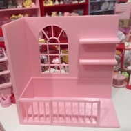 [N3D] 3D printed corner house model size 1:18 decorated with charm, dollhouse, dollhouse