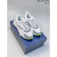 Dior B22 - White Grey Fluorescent Green Breathable Mesh Sneakers | Retro Casual Running Shoes with T