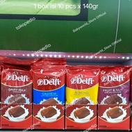 New Delfi Coklat Dairy Milk Chocolate / Cashew/ Almond / Fruit & Nut 140Gr ( 1 Box Isi 10 Pcs )