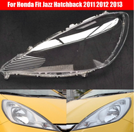 ฝาครอบไฟหน้าสำหรับ Honda Fit Jazz Hatchback 2011 2012 2013ไฟหน้าเลนส์เปลี่ยนด้านหน้ารถ Auto Shell