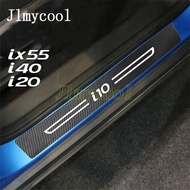 4PCS For I20 I10 I40 IX25 IX55 Auto Tuning  Accessories Carbon Fiber Decals Car Sill Stickers