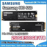 Samsung SSD 980ม. 2 NVMe 250GB 500GB 1TB โซลิดสเตทไดรฟ์ภายใน SSD TLC 3.0X4 NVMe 1.3 SSD M2สำหรับแล็ป