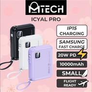MTech Super Fast Charging Power Bank Icyal Pro 10000mAh Powerbank Mini Portable Charger for iPhone Built with In Cable
