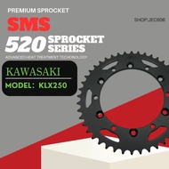 KAWASAKI KLX250 KLX 250 SMS Sprocket 520 ( REAR ) SPROCKET KLX250 SPOCKET BBELAKANG BLACK STEEL
