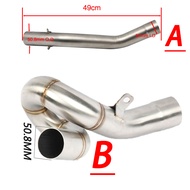 REALZION 2020 ZX6R ZX636 Motorcycle Exhaust Muffler Middle Pipe Link Pipe For Kawasaki ZX-6R zx 636 