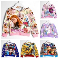 Kids Hoodie Jacket Boboiboy Frozen Pony Sweater Kartun Spiderman Outerwear Jacket Kids