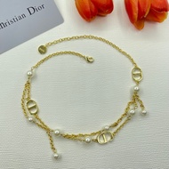 CD Small Chain Double Pearl Bracelet Ladies Bracelet