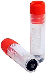 Corning 8670 Polypropylene 1D/2D Barcoded Cryogenic Vial, Internal Threaded, 2 mL (Pack of 500)