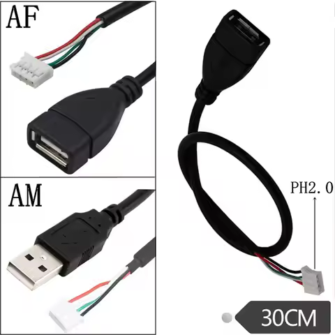 USB 2.0 To PH2.0 Data Cable, 4-Pin PH2.0 Pin To USB 2.0 Connection Cable, Small Motherboard USB Pin