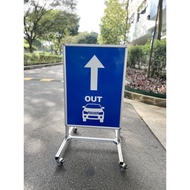 A0 size mobile signage with stand