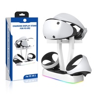 ฐานแท่นชาร์จตัวดูดแม่เหล็กสำหรับ VR2 PS พร้อมคอนโซลเกมแสง RGB แท่นชาร์จ PS5ขาตั้งที่เก็บแว่น VR