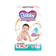 Tã Quần Cao Cấp Bobby Extra Soft - Dry Size M60/L56/XL52/XXL48 - Tã Quần Bobby Trắng Siêu Mềm - Than