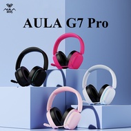 AULA G7 Pro Gaming Headphones Tri-mode with Microphone RGB Light Ultra-Low Latency Custom Noise Redu