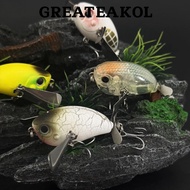 GREATESKOL Cicada Fishing Lure, Floating Body Metal-Blade Design Cicada Lure, Double-Hook Structure 