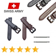 Swiss army leather watch Strap with bonus pen quality